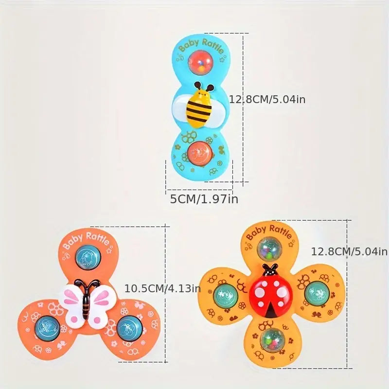 Baby Rattle Spinner Toy Set - Sensory Rattle Toy For Infants