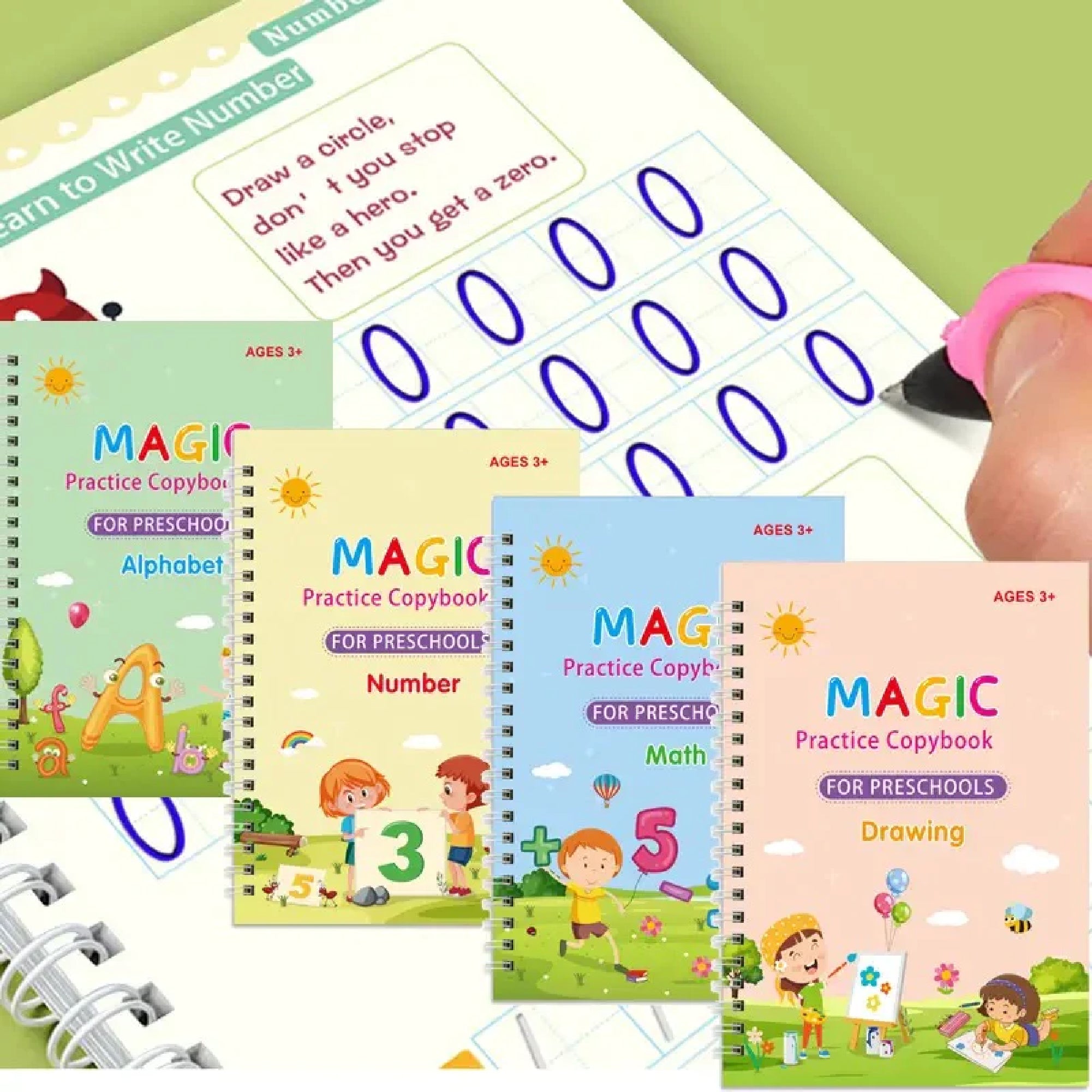 MagicWrite™ Reusable Practice WorkBook | 4 Books Set🔥