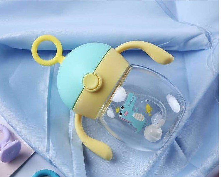 499 Spring and Summer Tritan Material Infant High-End Cup Antenna Baby Straw Cup Learn To Drink Cup Anti-Fall