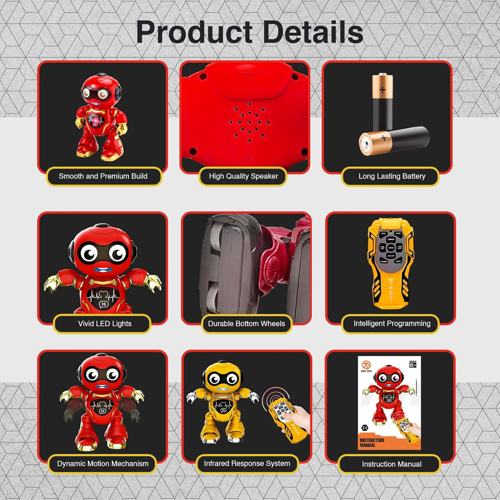 RoboGroove™ RC Robot Toy – Music, Lights & Electric Movement