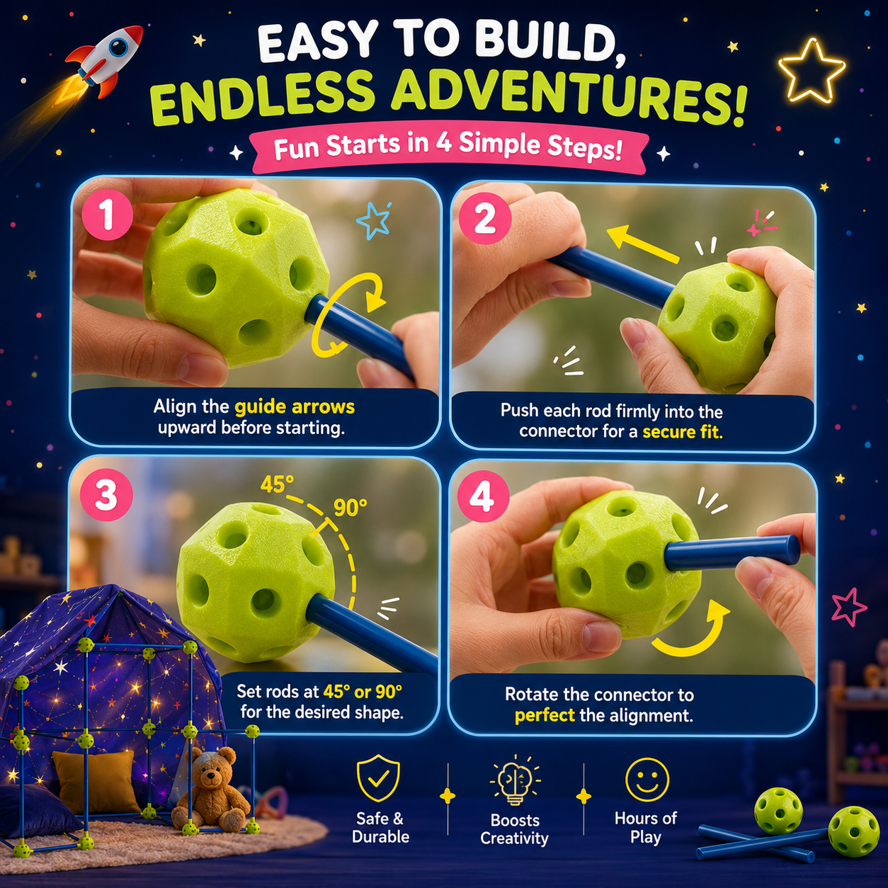 kids fort building kit