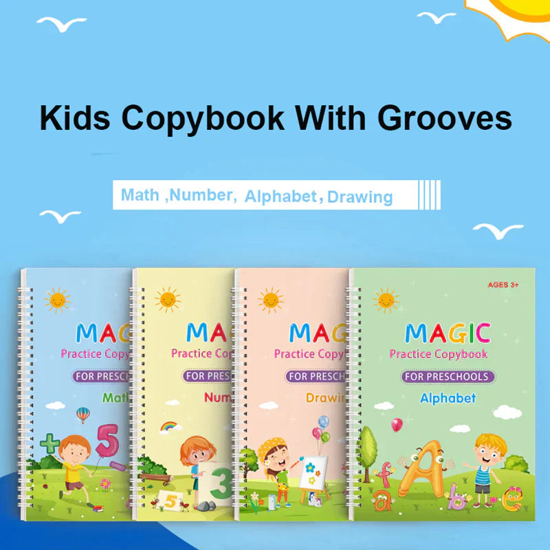 MagicWrite™ Reusable Practice WorkBook | 4 Books Set🔥