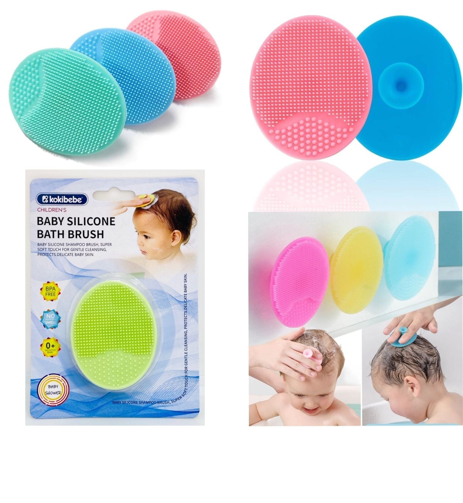 Baby Silicone Bath Brush (JR-6055)