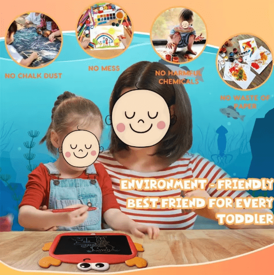 Crab Writing Pad With LCD Screen