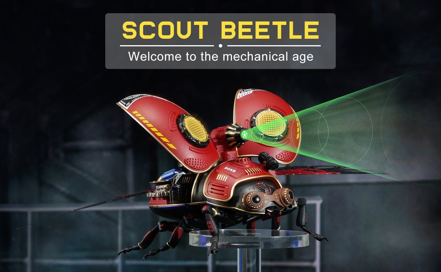 Robotime Rokr Scout Beetle ABS Plastic Metal Punk Style 3D Puzzle Gift For Kids Adults Easy Assembly Mechanical Design Game Toys