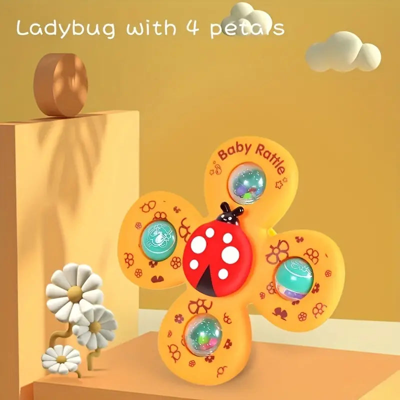 Baby Rattle Spinner Toy Set - Sensory Rattle Toy For Infants