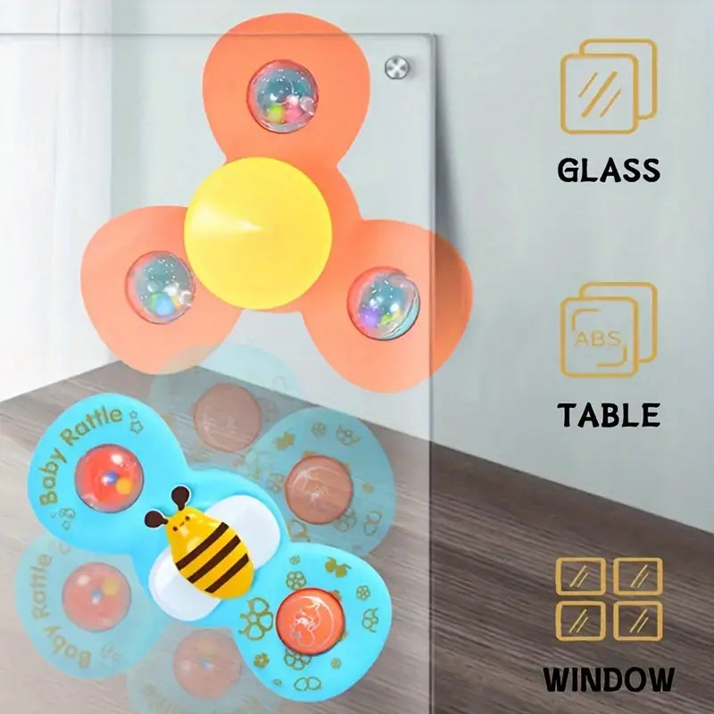 Baby Rattle Spinner Toy Set - Sensory Rattle Toy For Infants