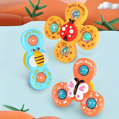 Baby Rattle Spinner Toy Set - Sensory Rattle Toy For Infants